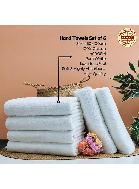Luxurious 6-Piece Hand Towel Set