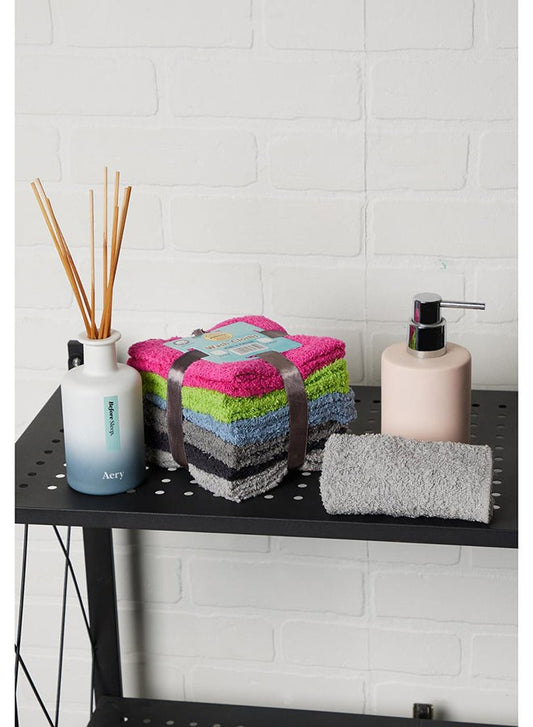 12-Piece Premium Cotton Face Towel Set
