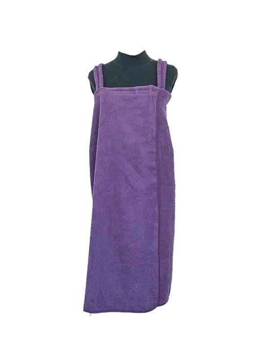 Shower Wrap Towel With Adjustable Straps In Purple Color