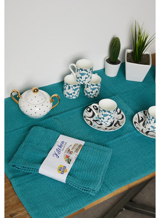 2-Piece Multi Purpose Towel Set Blue Color