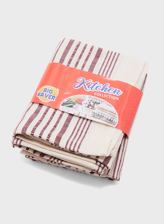 4-Piece Mitered Corner Cotton Tea Towels