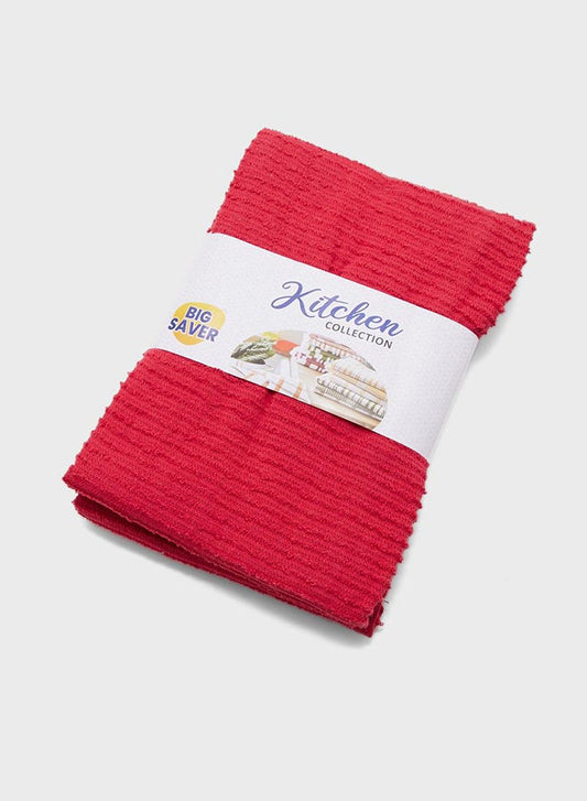 2-Piece Multi Purpose Towel Set Red Color