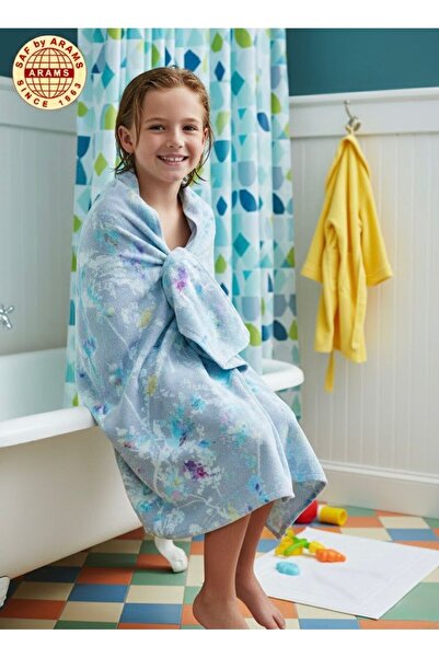 Misty Garden Floral Kids' Cotton Beach Towel - Soft & Absorbent