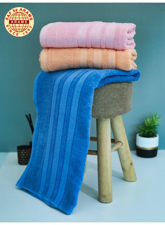 Fancy 3-Piece Dyed Bath Towel Set