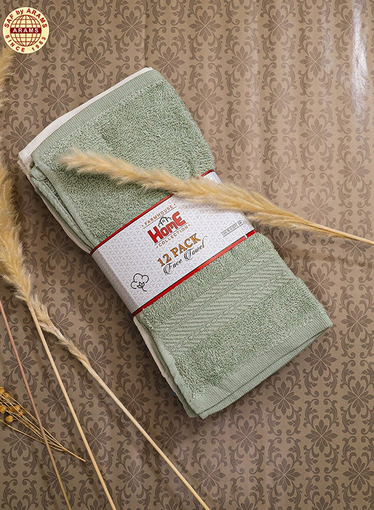 12-Piece Jacquard Face Towel Collection