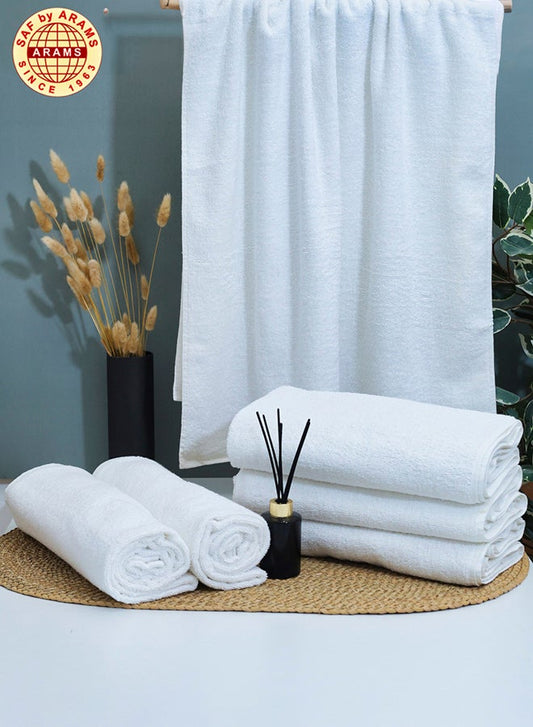 Premium 6-Piece White Bath Towel Set