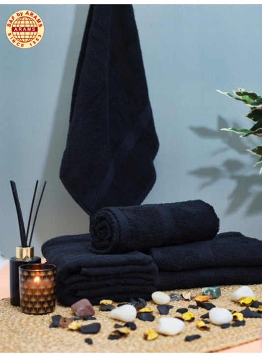 Premium 6-Piece Black Hand Towels
