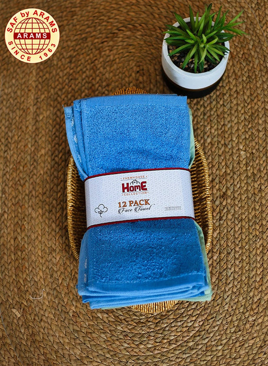 Sophisticated 12-Piece Jacquard Face Towels