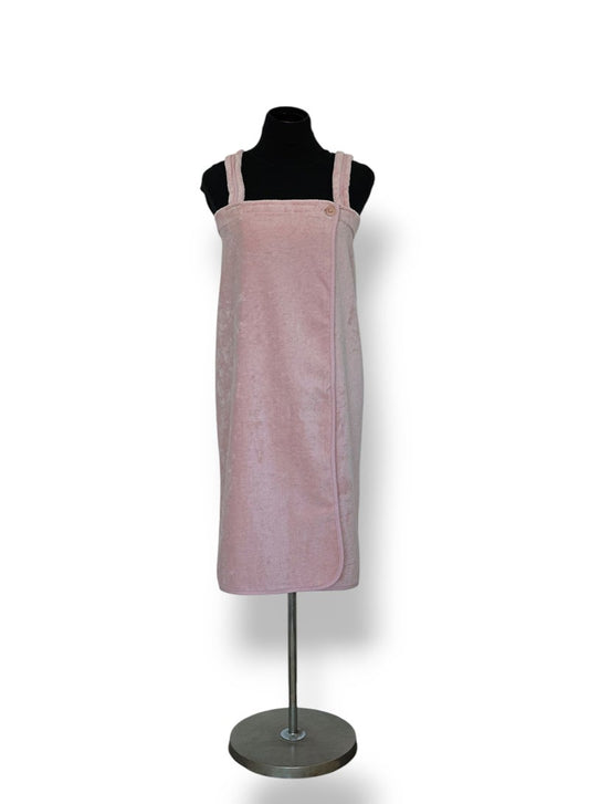 Shower Wrap Towel With Adjustable Straps In Pink Color