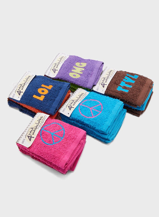 Premium 100% Cotton Face Towels Set of 4