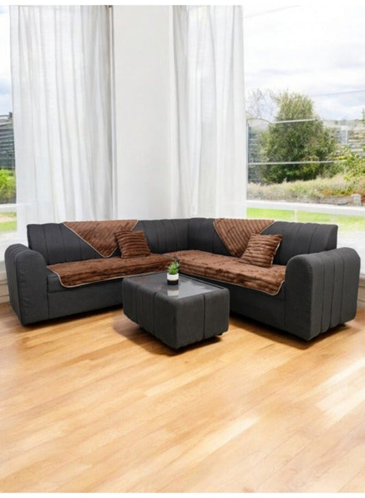 6-Piece Thick Plush Soft Sofa Covers