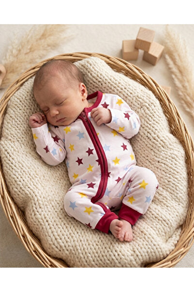 Stellar Dreams Starry Zip-Up Baby Romper