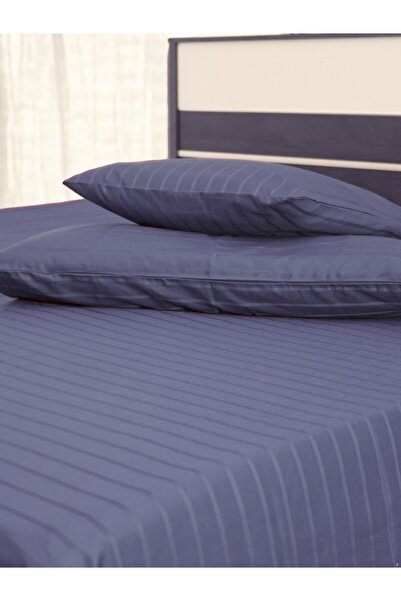 Lilac Color 3-Piece King Hotel Linen Bed Sheet Set - 250TC Sateen Stripe